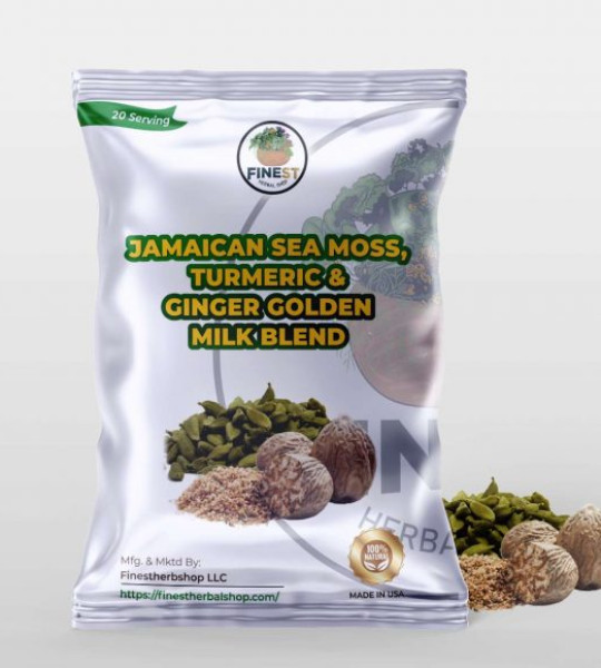 JAMAICAN SEA MOSS, TURMERIC & GINGER GOLDEN MILK BLEND